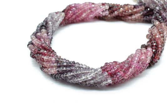 Multi Spinel Faceted Beads,3.5 mm Multi Spinel beads,Multi Spinel Rondelle Beads,beads for jewelry,13" beads Strand,AAA Quality,faceted bead