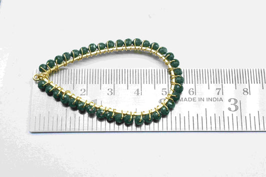 Green Agate Wire Wrapped Earrings,Gemstone Component,Handmade Earring,Dangle Earring Component,Findings Earring Components,Connector Jewelry