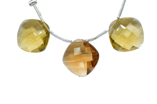 Natural Smoky Quartz Gemstone, 14mm cushion Shape,Faceted Smoky,Birthstone Jewelry,Making Jewelry,Smokey Quartz Faceted Heart Shape,gemstone