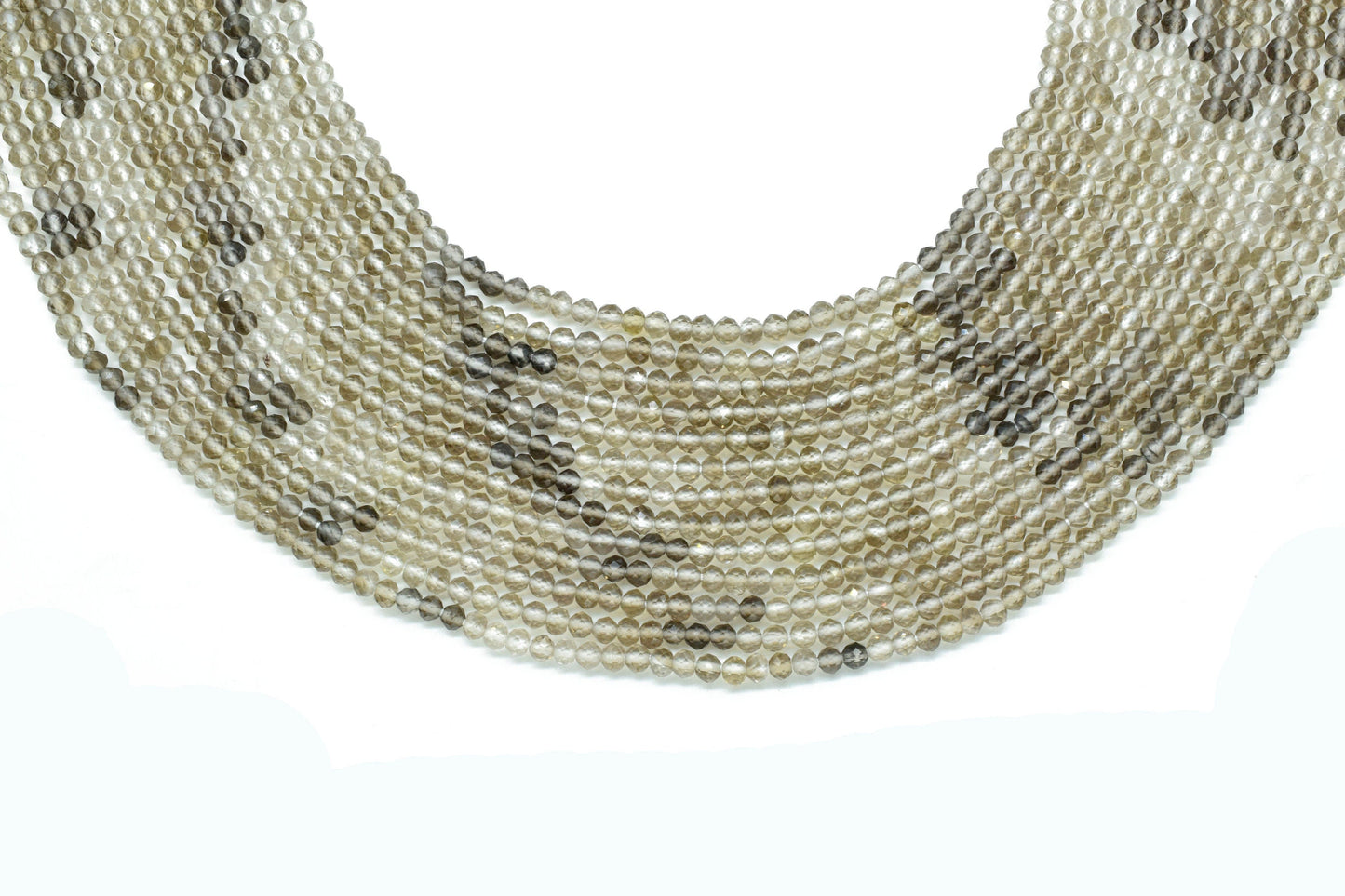 Smoky Faceted Rondelle Beads,3mm Rondelle Beads,Shaded Smoky Beads,13"Strand,Micro faceted beads,Gemstone Beads Jewelry Making supply,Gift