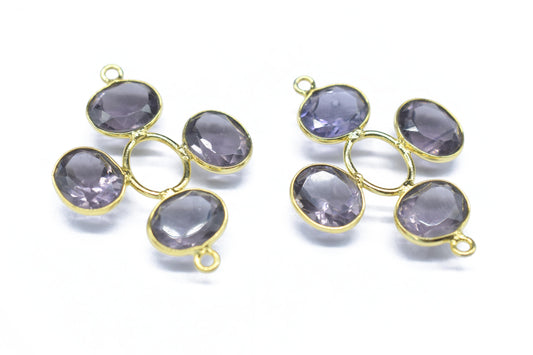 Amethyst Gemstone Component/Faceted Cut Stones/Earring Component/Gemstone Pendant/Jewelery Making/Dangle Earring/Wholesale Jewelery Supply