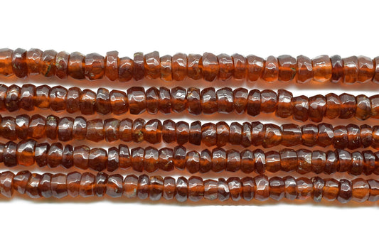 Natural Red Garnet Gemstones Beads Spacer Tiny Faceted Beads Red Semi Precious Small Beads,Garnet Semi Precious Gemstone Beads for Jewelry