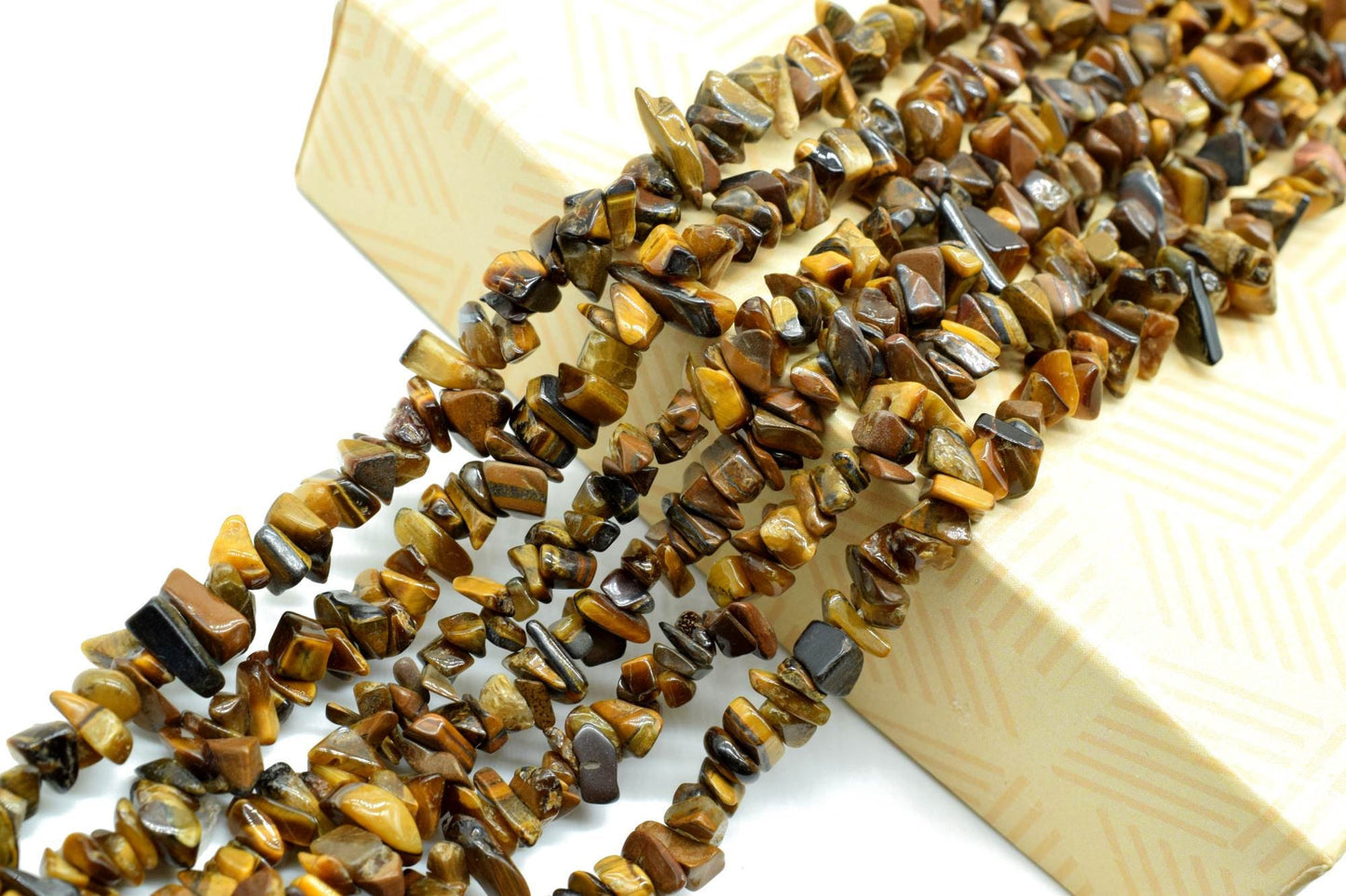 Tiger Eye Chip Beads Strand,Natural Tiger Eye Uncut Chips Beads, Jewellery Making Uncut Beads For Jewellery Natural Uncut Chips Beads