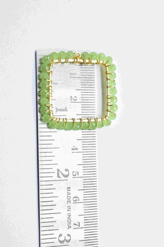 Prehnite Wire Wrapped Dangle Connector,Handmade Earring,Beaded Earring Connector,Finding Necklace Component Jewelry,Gemstone Components,Gift