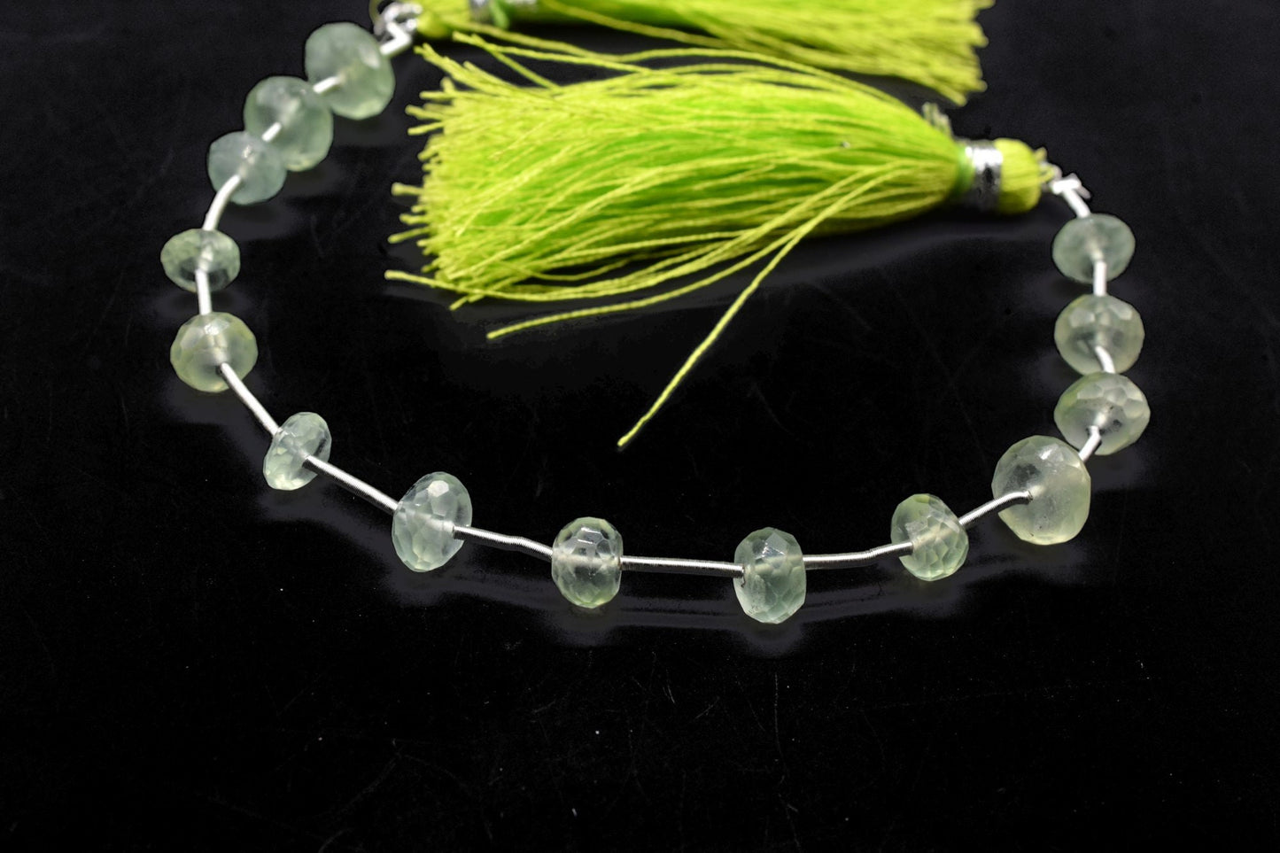 Prehnite faceted Rondelle beads,Prehnite beads,Prehnite strand,Prehnite faceted beads,Prehnite string,Prehnite Rondelle beads,Gemstone beads