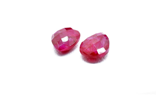 Natural Ruby Faceted pear shape Briolettes,Precious Ruby Beads,Faceted Pear shape Beads,Natural Gemstone Briolettes,10x14mm Pear Shape,Beads