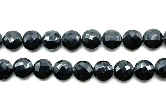 Black Onyx Faceted 10mm Coin Briolettes Beads,Natural Gemstone Strand,Jewelry Making Supplies,Super Quality Black Onyx Faceted Coins beads