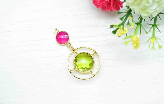 Multi Gemstone Component Pendants , Multi Stone Dangle Earrings , Earring Component Jewelry , Dangle pendant Charms , B'day Gift