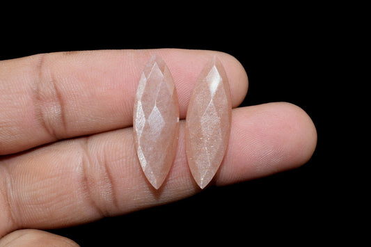 Peach Moonstone 10x30mm Faceted Marquise Briolettes, Moonstone Faceted Briolette, Peach Moonstone Marquise Briolette,Faceted stone Briolette