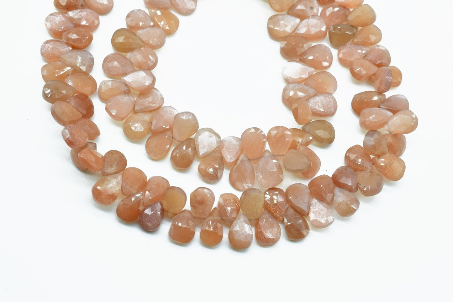 Chocolate Moonstone Pear Shape Briolettes,Brown pear shape,8''pear shape strand,Chocolate Moonstone faceted Briolette,AAA Quality pear shape