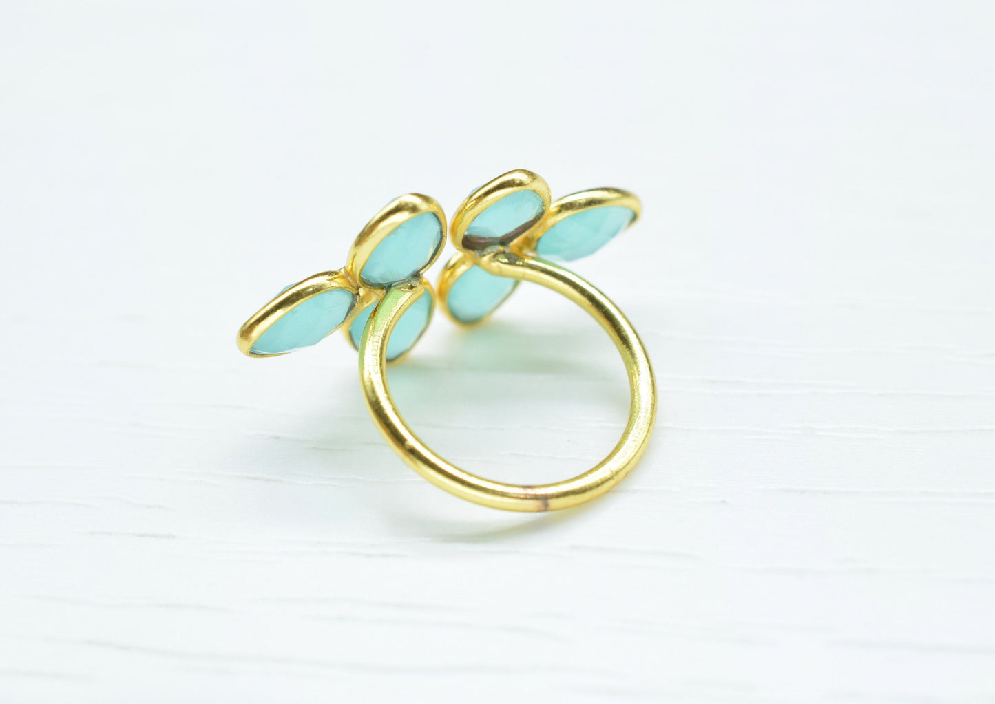 Aqua Chalcedony Ring/Pear cut Stone Ring/Aqua Jewelry/Chalcedony Ring/Aqua Engagement Ring/Bridal Jewelry/Handmade Ring/Gift For Her