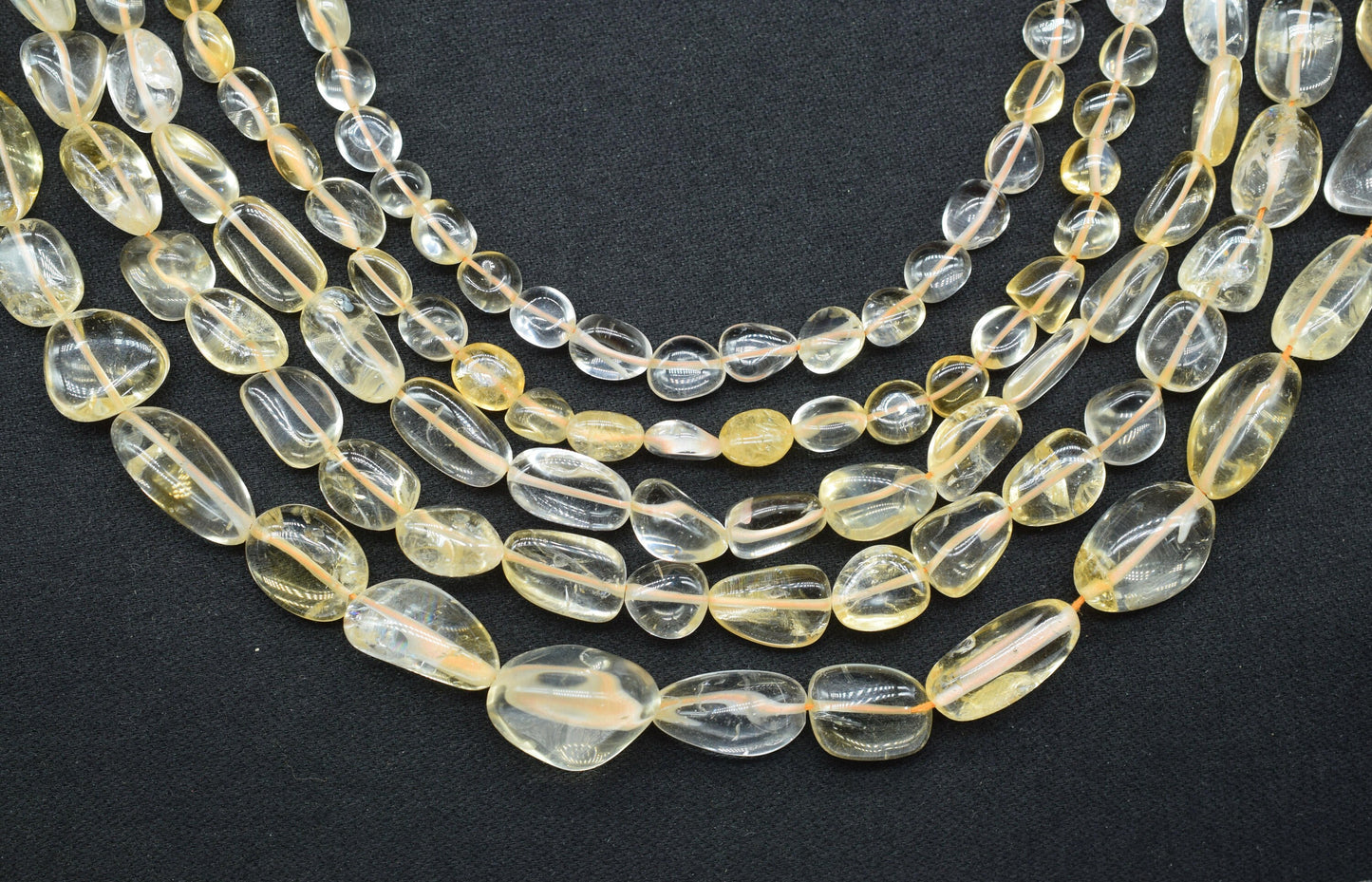 Natural Gemstone Nuggets Beads/Smooth Beads/Jewelry Making Craft/Citrine Nuggets Beads/Handmade Jewelry/Jewelry Component/B'day Gift