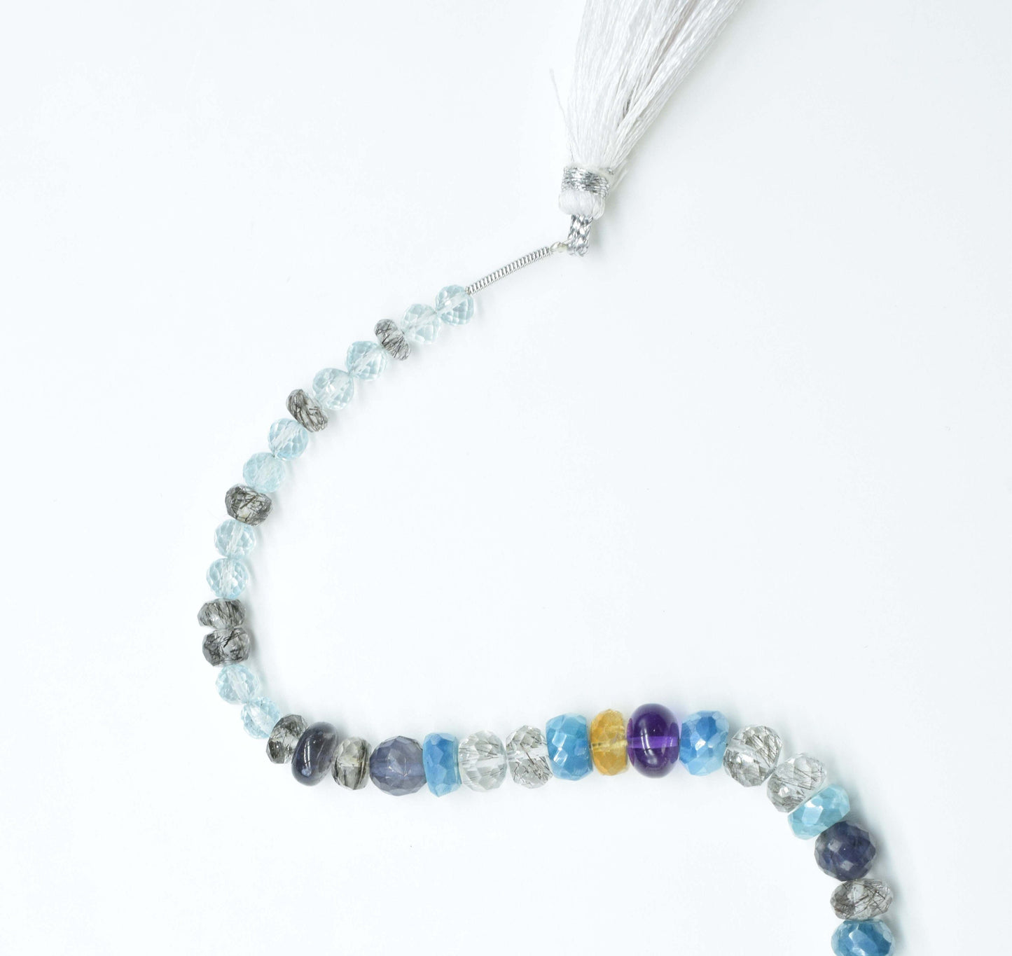 Multi Gemstone Faceted Beads,Multi Rondelle Beads Strand,Necklace Beads jewelry,Handmade Station Link,Semi Precious loose Beads Gift for Her