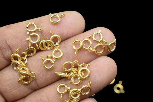 Brass Gold Pendant Clasp, Gold Plated Pendant Clasp, Pendant Hook, Necklace Pendant Hooks, Pendant Lock, Jewelry Findings,