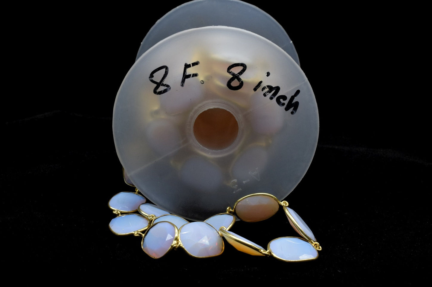 Opalite Faceted Bezel Connector Station Link Chain,Opalite Free form Size Connector Chain,Opalite Bezel Connector Chain,Bracelet Chains