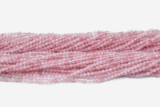 Pink STRAWBERRY beads,Quartz stone beads,2mm Faceted beads,jewelry making craft,Strawberry Quartz beads,pink beads strand,AAA Quality beads