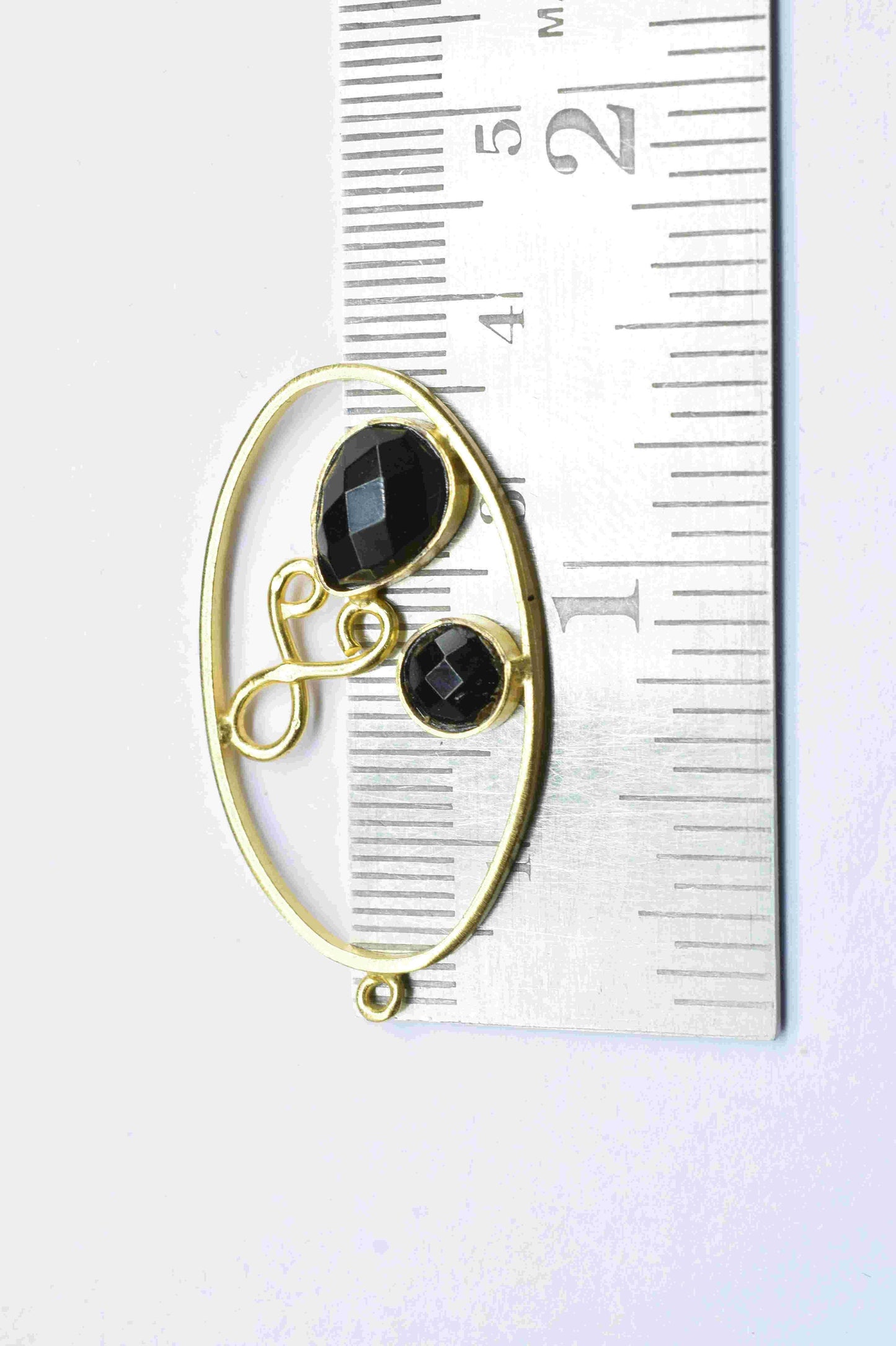 Natural Black Onyx 7x10mm Teardrop Gemstone,Finding Oval Shape Connector,Gemstone Component Earring,Finding Necklace Component Jewelry, Gift