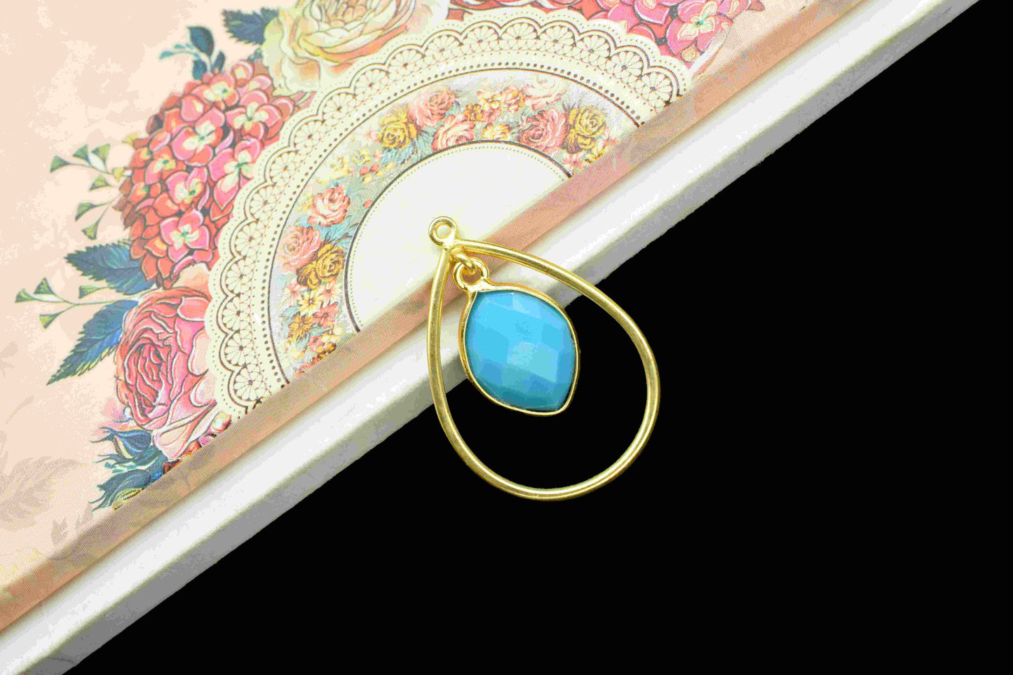 Handmade Bezel Pendant,Station Link Supply,Gemstone Components,Elegant Pendant Jewelry,Finding Teardrop Pendants,Components Dangle Earrings