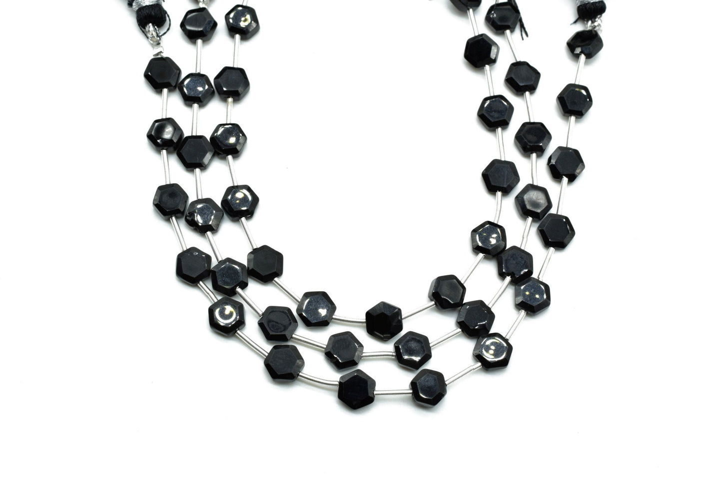 Black onyx Hexagon Shape Briolettes, Black onyx Beads,Hexagon briolettes strand, Jewelry making bead,AAA Quality 6mm Hexagon Briolette