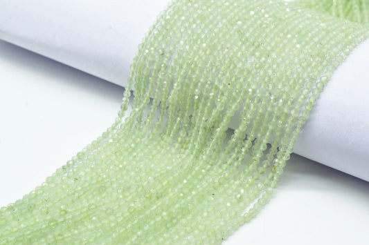 Prehnite AAA Faceted beads,Green Gemstone beads,Rondelle Beads,Super Fine Quality beads,Semi Precious Beads,Bracelet Necklace Material