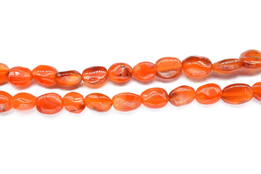Natural Carnelian Smooth Beads,Orange Carnelian Smooth Handmade Tiny Beads,Natural Carnelian Plain Nuggets Beads,AAA Quality,Carnelian Beads