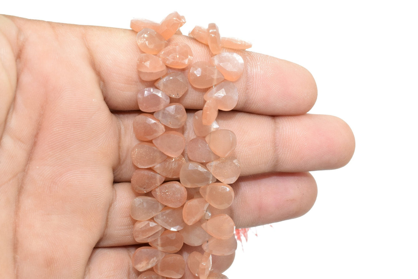 Chocolate Moonstone Pear Shape Briolettes,Brown pear shape,8''pear shape strand,Chocolate Moonstone faceted Briolette,AAA Quality pear shape