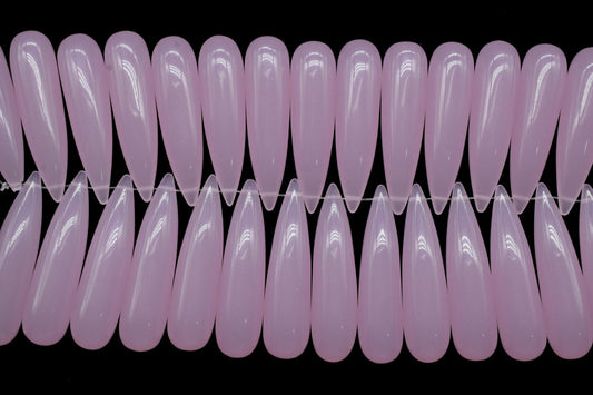 Pink Chalcedony Long drop 8x30mm smooth Briolettes,Top Drilled Gemstone Teardrops,Pink Chalcedony Teardrop Beads ForJewelry Making Supplies