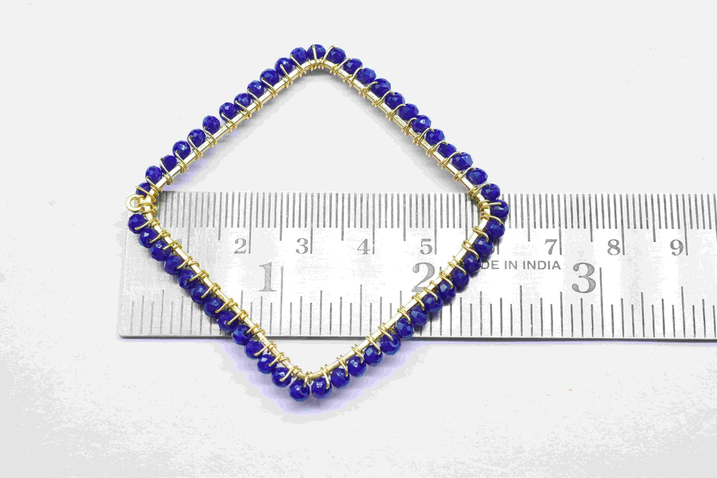 Lapis Lazuli Beaded Earring Connector,Gemstone Wire Wrapped Components,Dangle Earring Component,Finding Necklace,Pendant Jewelry Connectors,