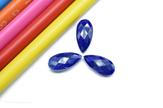 Lapis Lazuli 8x16mm Faceted Teardrop Shape Briolette,Lapis Lazuli Faceted Briolette,Gemstone Briolette,Lapis pear Shape Briolette Jewelry