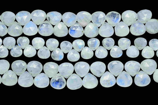 Rainbow Moonstone 10mm Faceted Heart Shape Beads,Moonstone Heart Shape Briolettes,Moonstone Jewelry Bead,Moonstone bead,Moonstone Briolettes