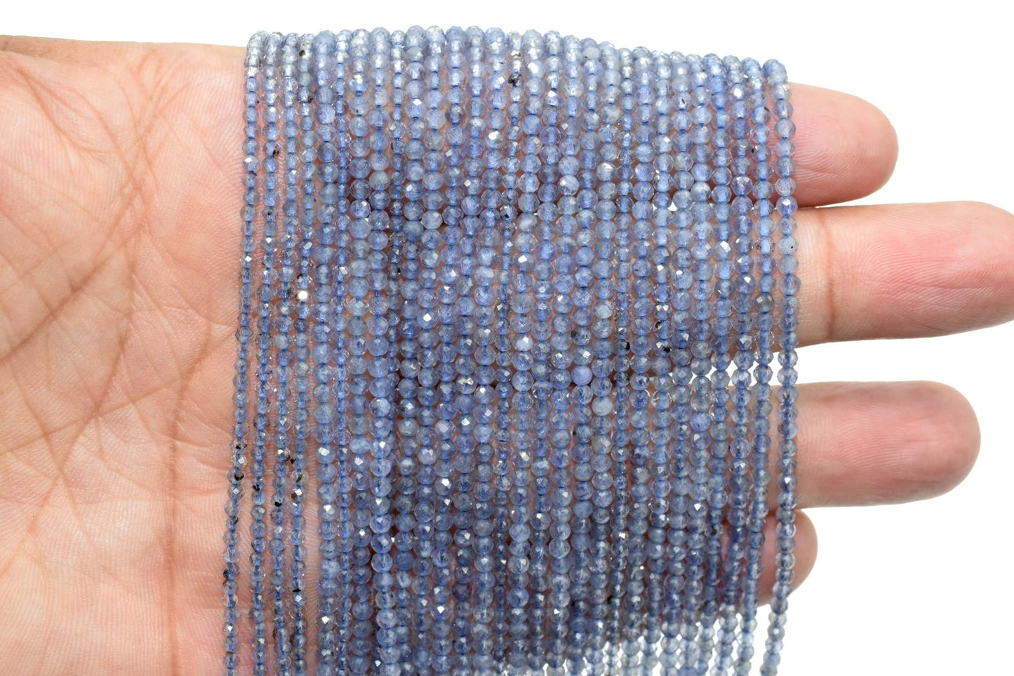 Natural Iolite Beads,Rondelle Shape Beads,micro Faceted beads,Jewelry making Supply,Bracelet Necklace Material, 2mm to 2.5mm beads strand
