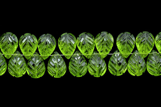 Peridot Leaf Carving Beads,9x13mm Pear Shape Carved Briolettes,Peridot Fancy Pear Briolettes,Carved Leaf Beads,hand carving leaf beads,beads
