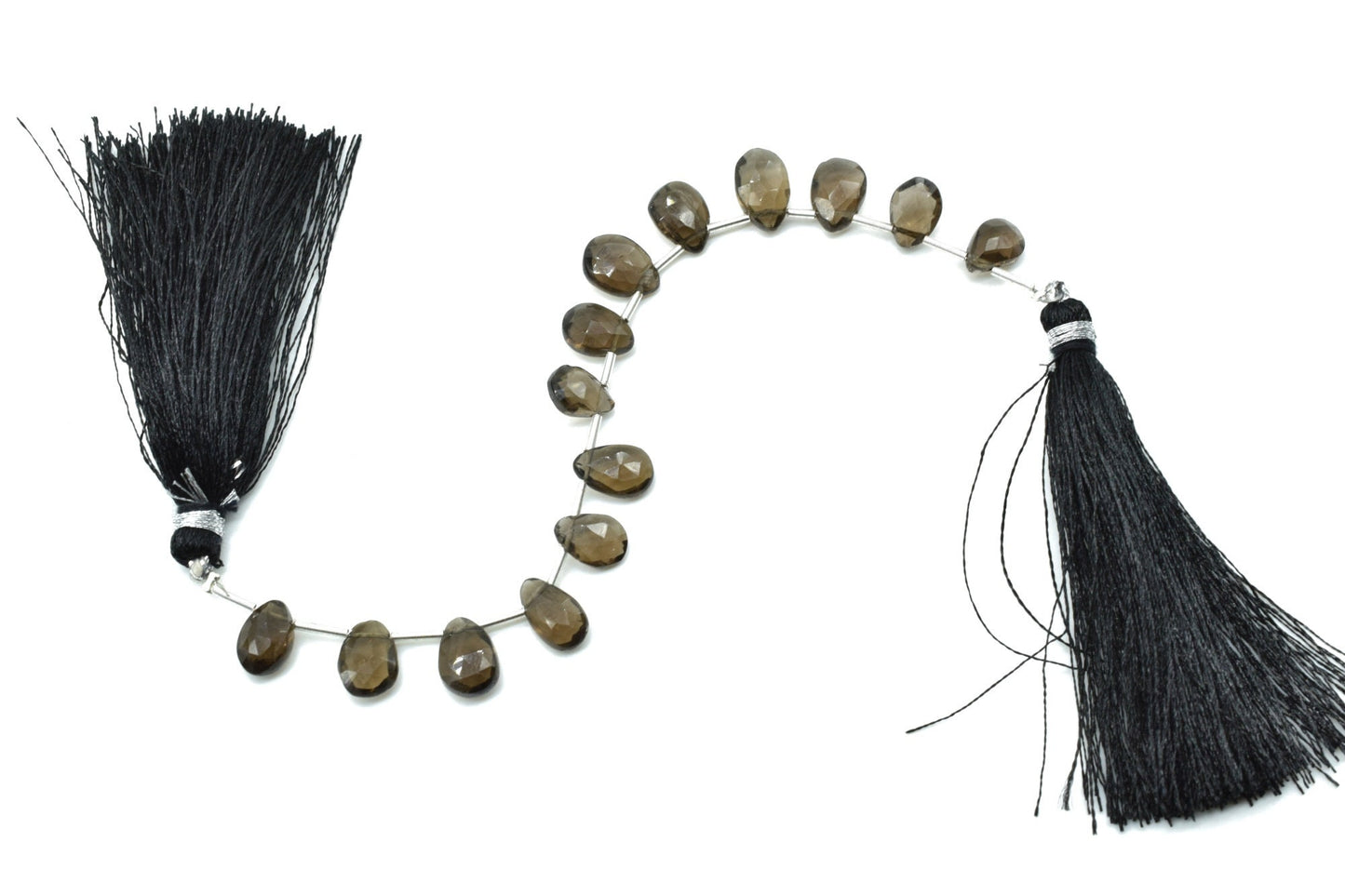 AAA Smoky TearDrop Briolettes,Smoky drops,Jewelry making beads,Supplies beads,Smoky Pear shape Briolettes strand,Gemstone Briolette Drop,