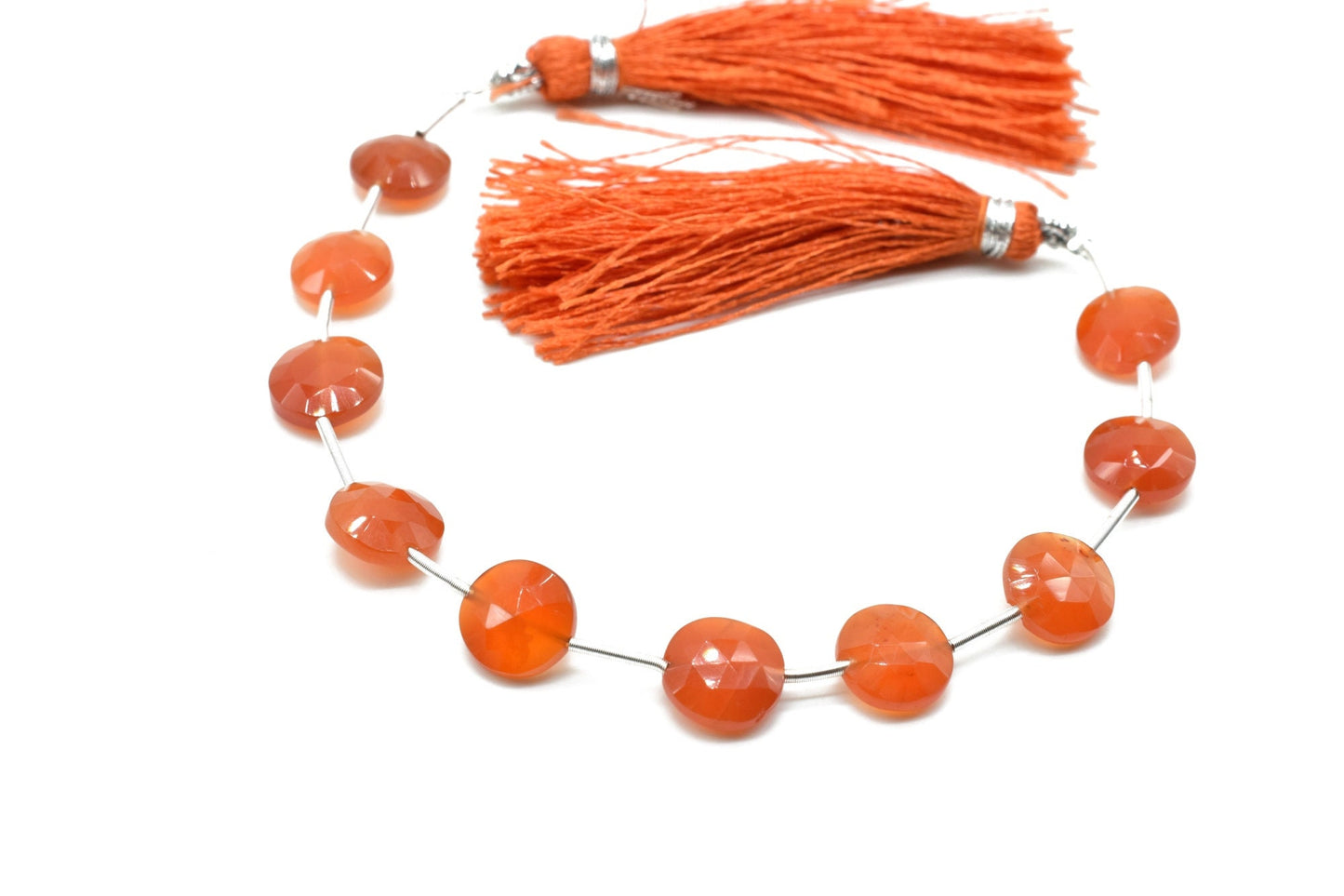Carnelian 9mm Coin Briolettes,Carnelian Briolettes strand,Jewelry making beads,craft beads,Carnelian Round shape Briolettes,Carnelian beads