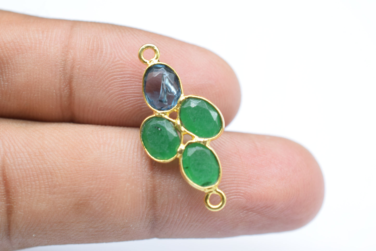 Green Onyx Gemstone Component/Faceted Cut Stones/Earring Component/Gemstone Pendant/Jewelery Making/Dangle Earring/Wholesale Jewelery Supply