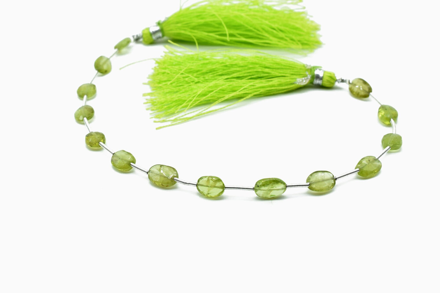 Peridot Oval Shape 6x8mm briolettes,Vertical Top Drilled briolettes,Faceted Oval Briolettes,Good quality Oval Facet Briolettes,Peridot jewel