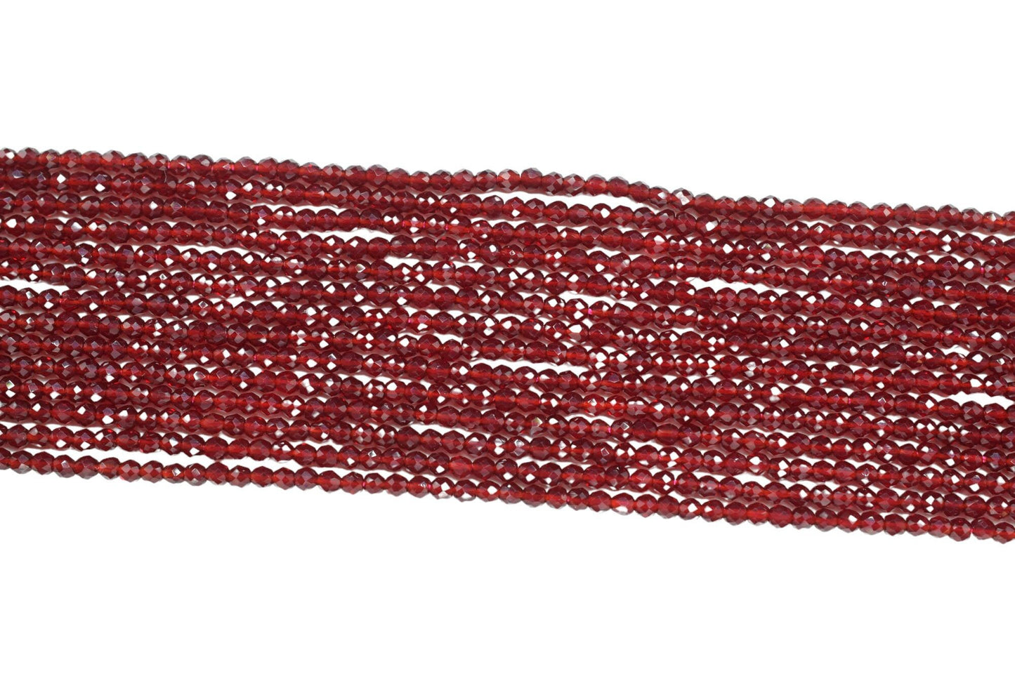Garnet Faceted Beads/Beads Strand/Jewerly Making Beads/2mm Red Garnet Beads Strand/Loose Beads/Rondelle Beads/Full Strand Beads/Gift