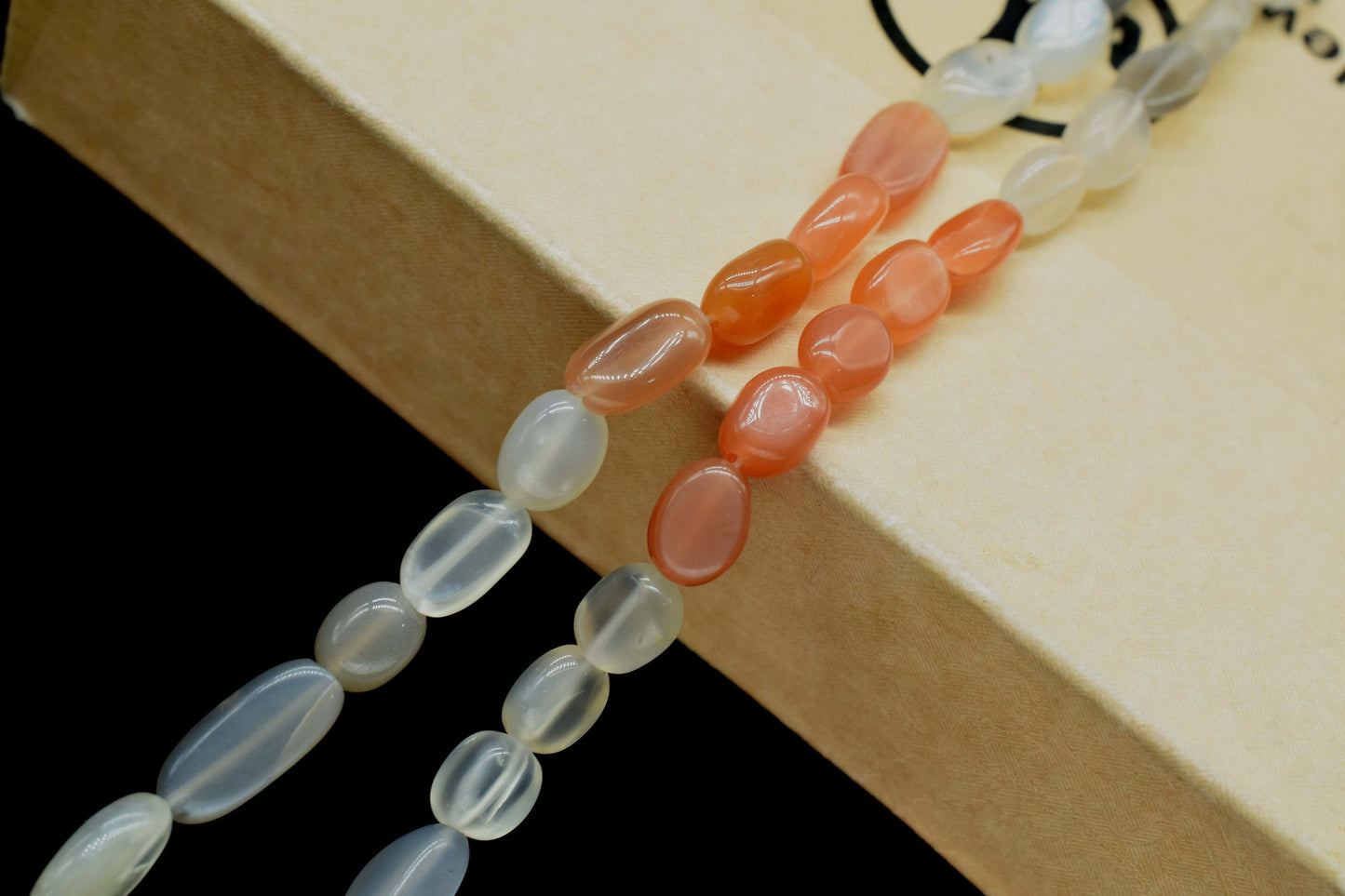 Natural gemstone nuggets,Peach Moonstone Smooth Beads, Peach Moonstone Plain Nuggets Beads,6x7mm to 6x10mm Moonstone Nuggets,Gift