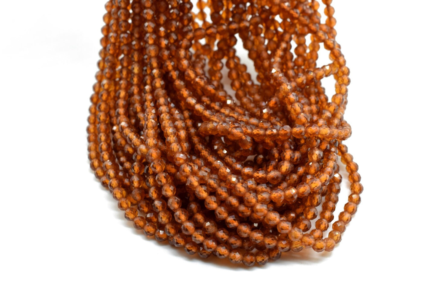 3mm Hessonite Garnet beads,Faceted Beads for Jewelry,Jewelry Making Bead,Orange Hessonite Garnet faceted beads,AAA Quality bead,13'' strand