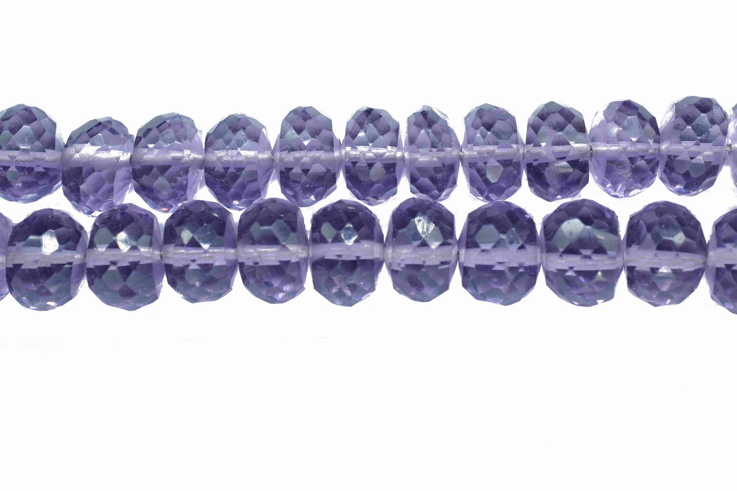 Amethyst Quartz Faceted Rondelle Gemstone Beads,Genuine Amethyst Beads 6 Inches Strands,Amethyst Quartz Faceted Beads Jewelry,Amethyst Beads