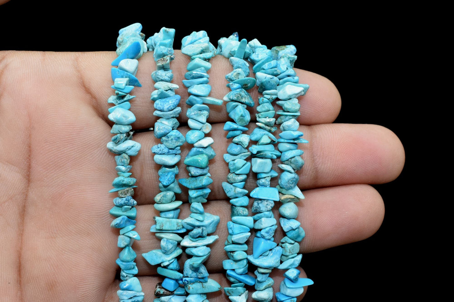 Turquoise Chip Beads Strand,Turquoise Gemstone Strands, Free form Nugget Chips, Chip Bead Strands, Handcrafted Beads, Jewelry making Supply