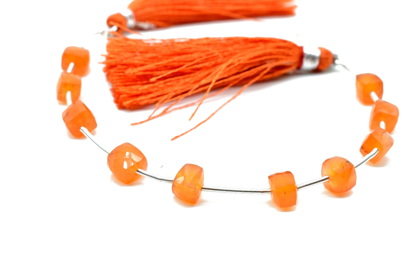 Carnelian 6mm Cube Box Beads,Yellow Chalceondy Faceted Box Briolettes,Carnelian Briolettes,Jewelry Making Beads,Carnelian 6 Inch Strands