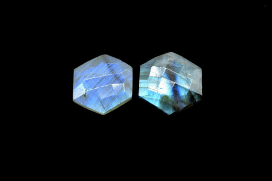 Labradorite Faceted Hexagon Briolette Beads,15mm Faceted Hexagon Briolettes,Flashy Labradorite Beads,Fancy Hexagon Beads,AAA Quality Beads