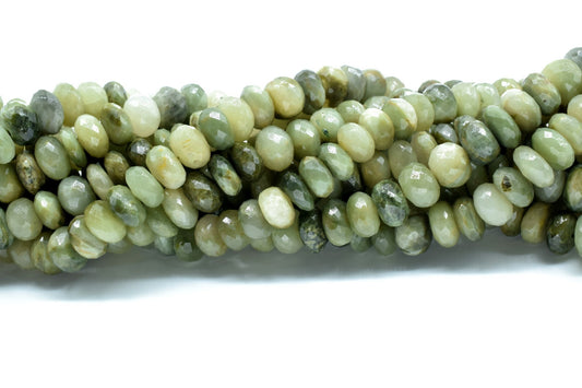 CatsEye Faceted Rondelle Beads Strand,Green Catseye Rondelle,Natural Gemstone Wholesale Bead,Fine Quality Catseye Roundel 8.5 To 9.5mm Beads