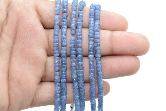 Tanzanite Beads,4mm to 5mm faceted beads,Tanzanite Rondelle beads,Blue Gemstone Beads,Tanzanite faceted beads,Blue Gemstone Bead,18'' strand