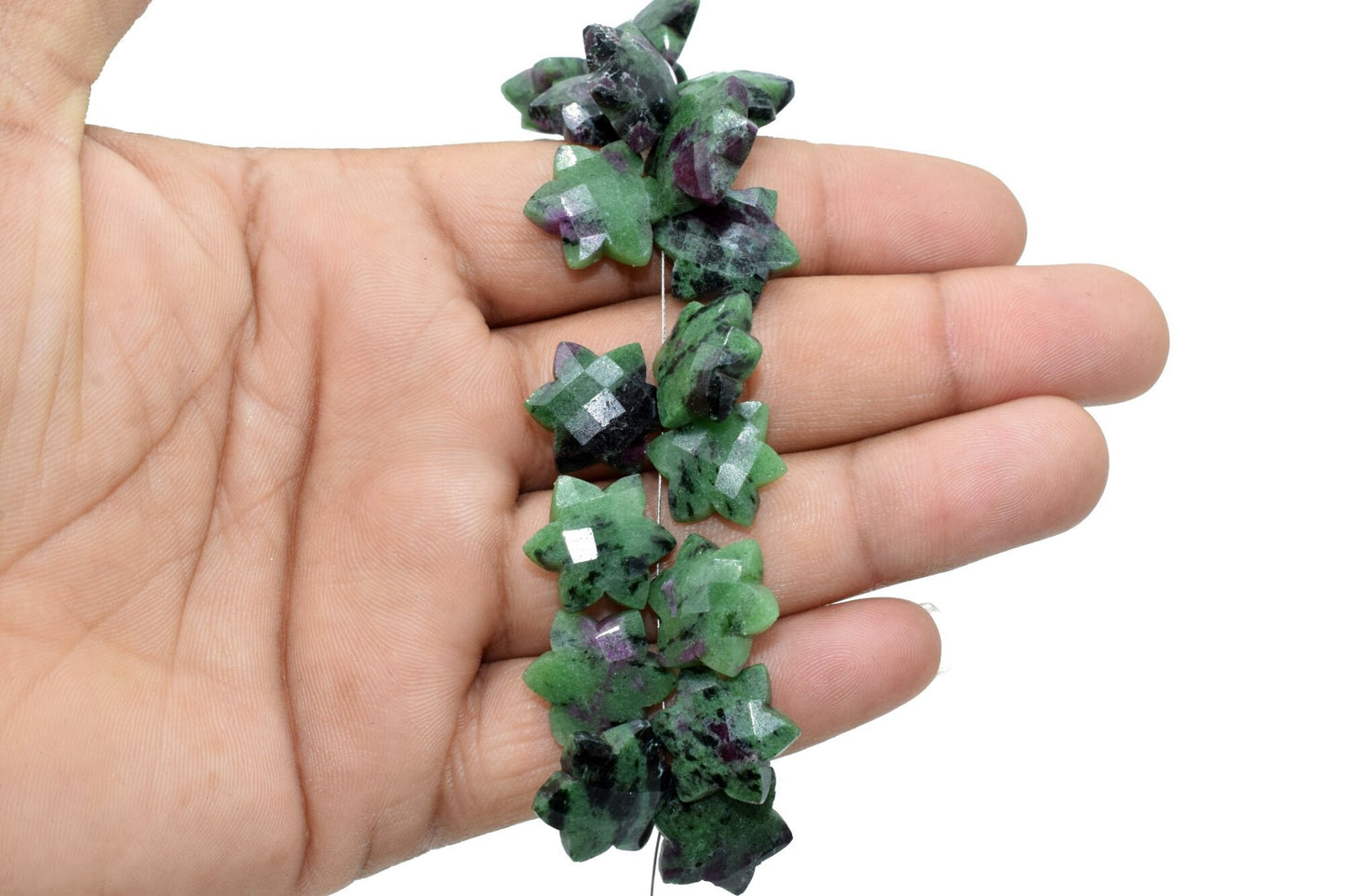 Natural Ruby Zoisite Star shape carved Briolettes,,Gemstone Briolettes,Ruby Zoisite Carved Briolettes,Ruby Zoisite Carved Briolette