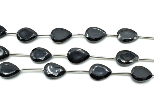 Black onyx faceted Teardrop Briolettes,Black onyx Beads,Drops briolettes strand,Jewelry making bead,AAA Quality 8x10mm Teardrop Briolettes,