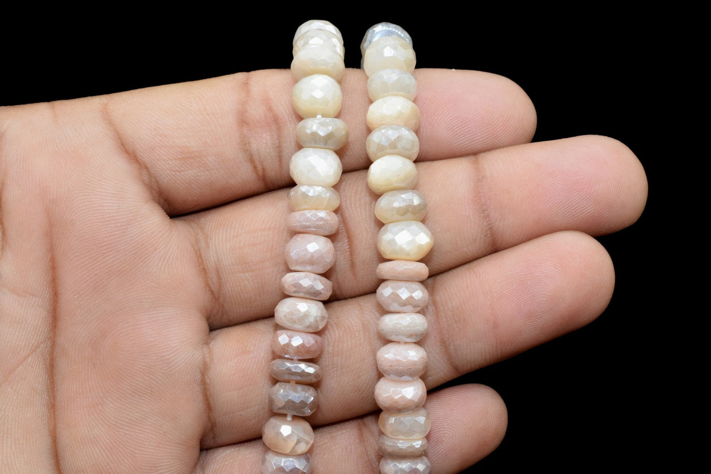 NATURAL Multi Moonstone Beads, Natural Gemstone beads, Faceted Rondelle beads,Faceted Rondelle Moonstone Beads,Moonstone Beads 16" Strand