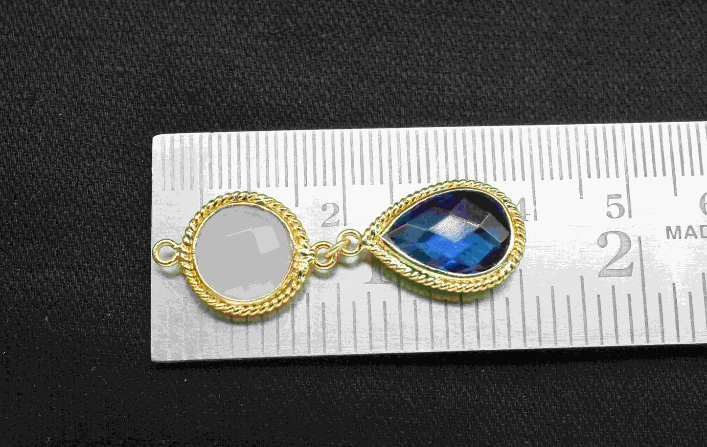 Kyanite Pendant Charms , Rose Quartz Dangle Earring Component , Multi Gemstone Dangle Earring , Component Jewelry , B'day Gift