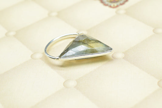 Labradorite Triangle Connector, triangle Pendant Component,Handmade Connector, Triangle Shape Pendant, pendant jewelry,